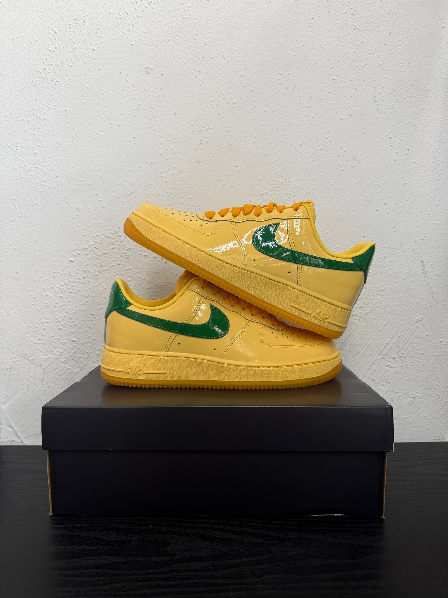 NIKE AIR FORCE 1 PATENT LEATHER COLD PINE GREEN