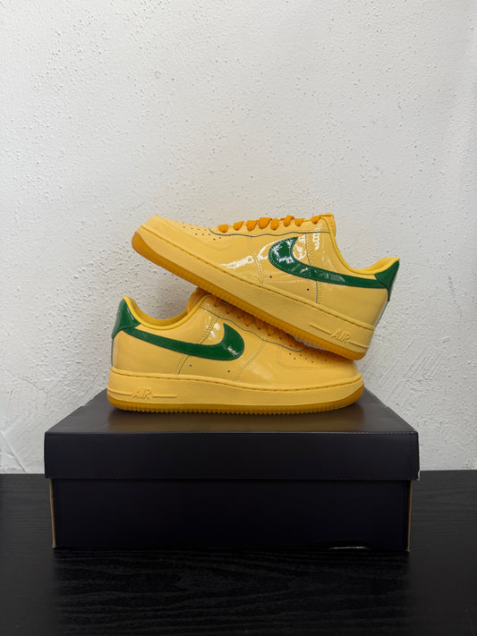 NIKE AIR FORCE 1 PATENT LEATHER COLD PINE GREEN