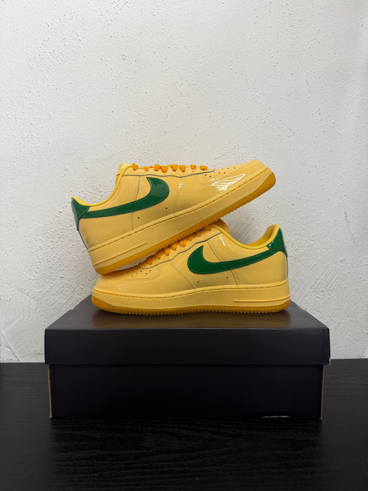 NIKE AIR FORCE 1 PATENT LEATHER COLD PINE GREEN