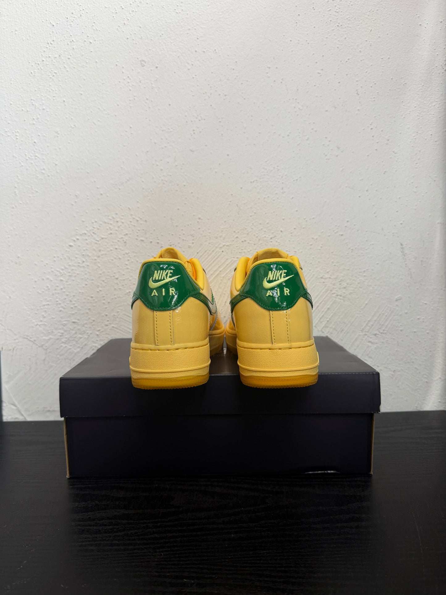 NIKE AIR FORCE 1 PATENT LEATHER COLD PINE GREEN