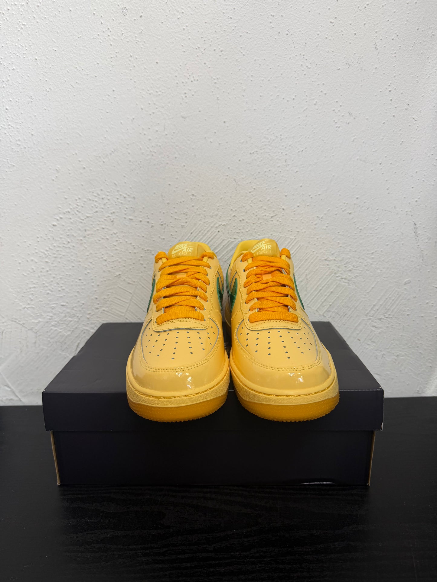 NIKE AIR FORCE 1 PATENT LEATHER COLD PINE GREEN