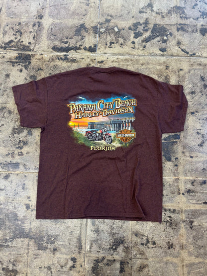 HARLEY DAVIDSON BROWN FLORDIA TEE