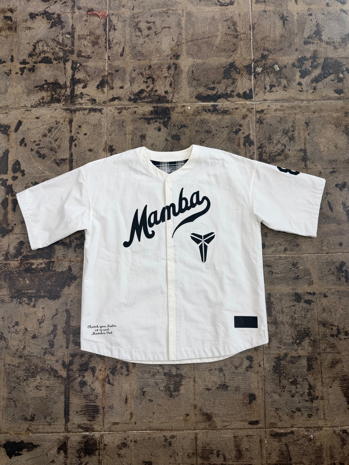 NIKE KOBE BRYANT WHITE BASEBALL JERSEY