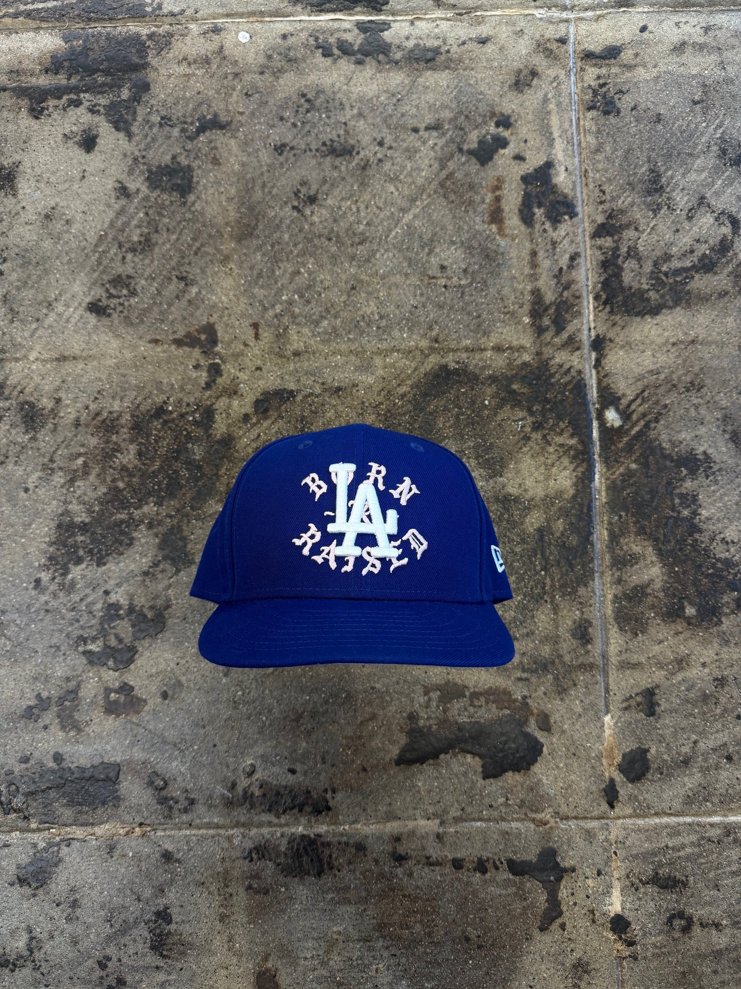 BORN X RAISED LA BLUE FITTED HAT