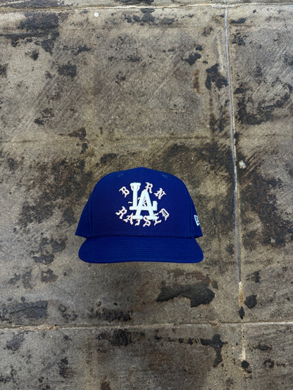 BORN X RAISED LA BLUE FITTED HAT