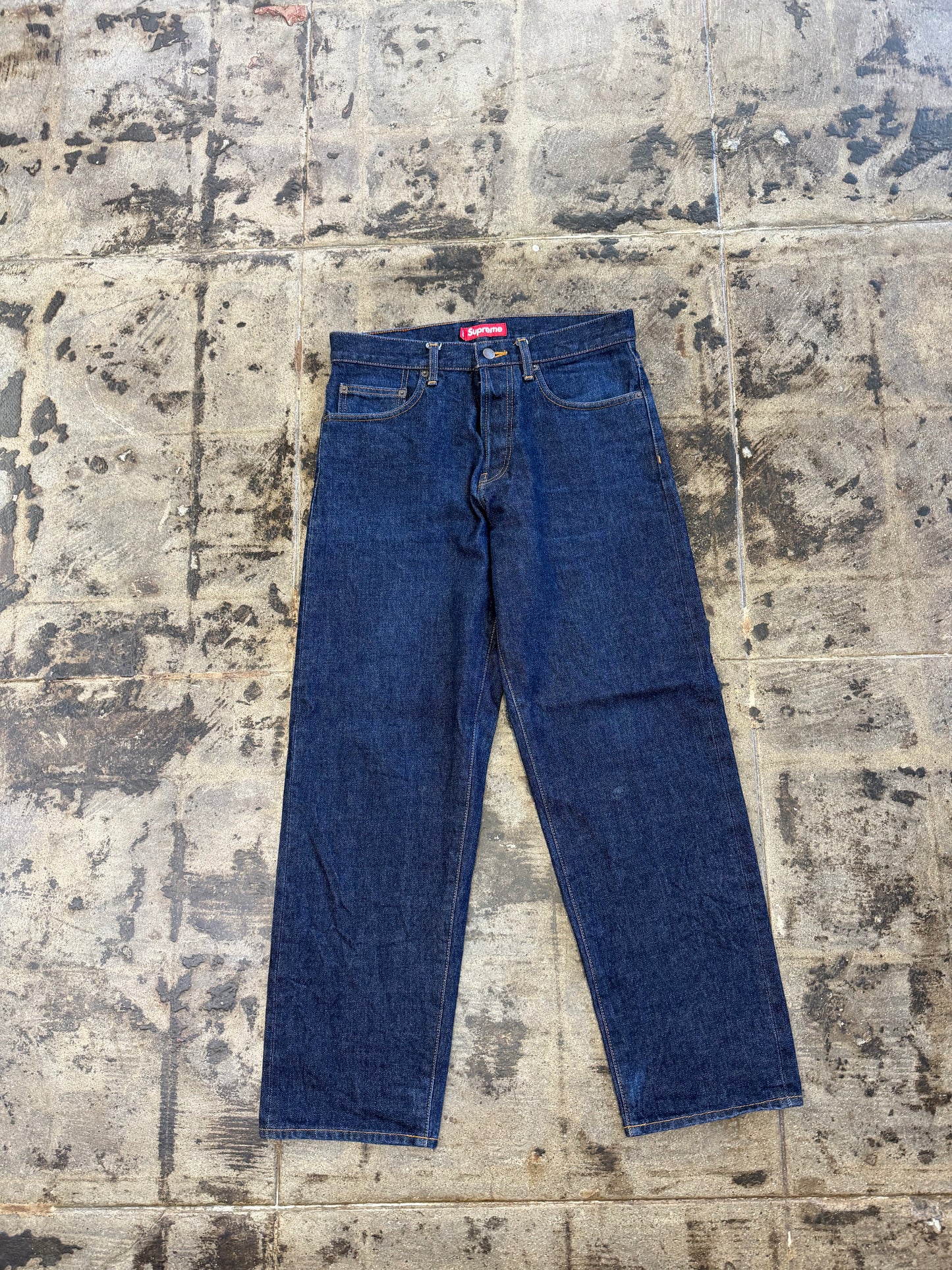 SUPREME DARK BLUE JEANS