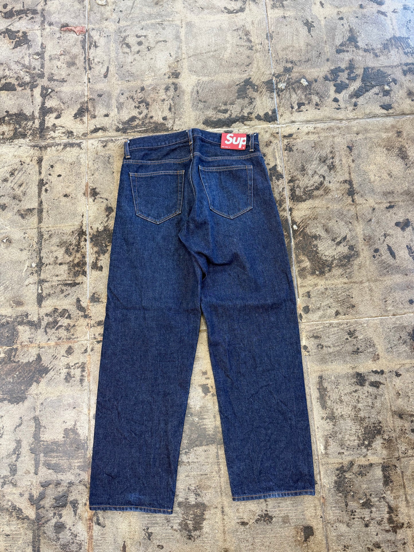 SUPREME DARK BLUE JEANS