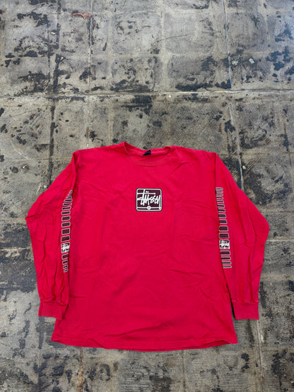VINTAGE STUSSY RED LONG SLEEVE