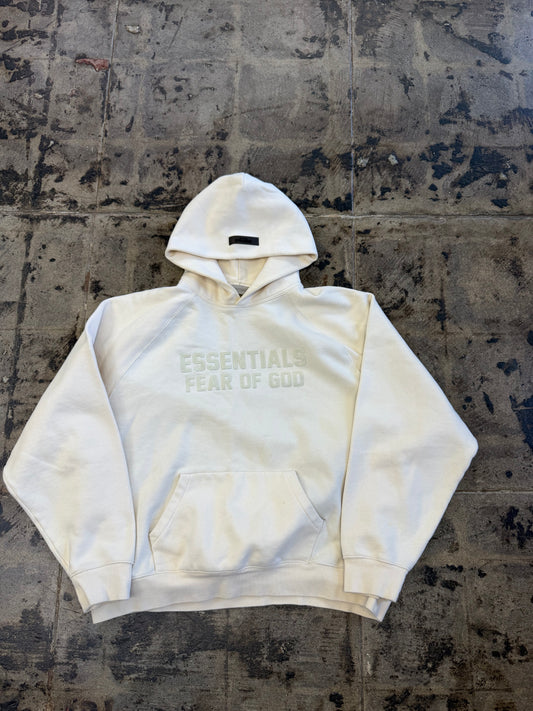 ESSENTIALS CREAM HOODIE (USED)