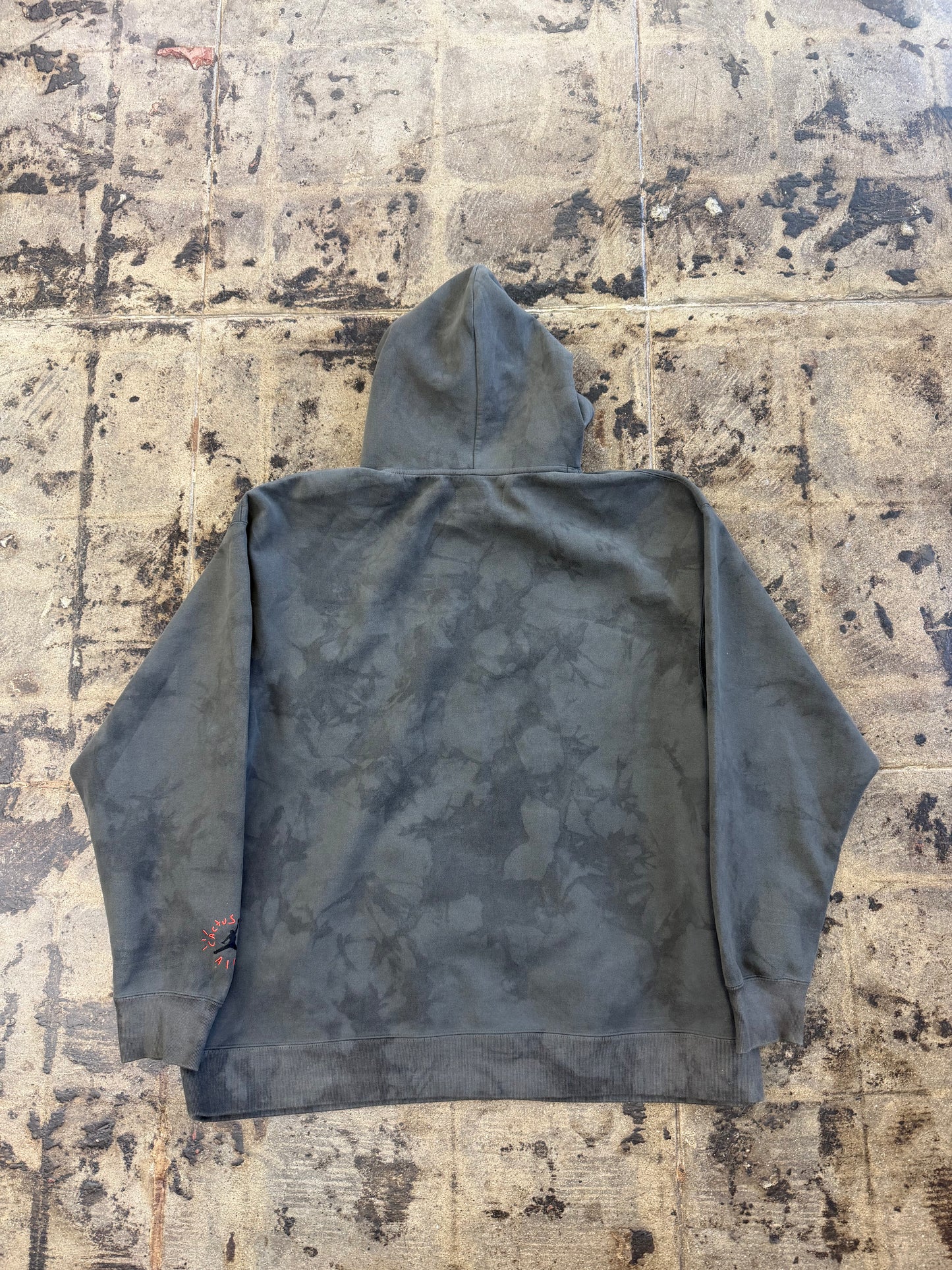 CACTUS JACK x JORDAN WASH SUEDE GREY HOODIE (USED)