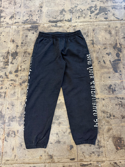 SUPREME BLACK SWEAT PANTS NY EST. 94 (USED)