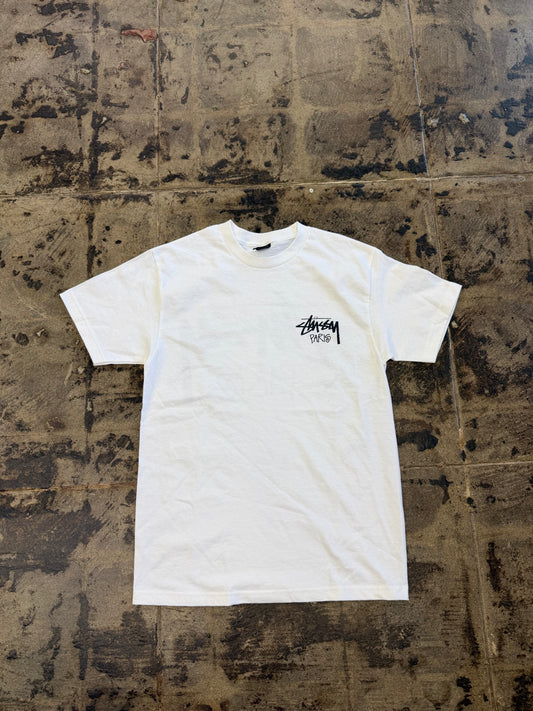 STUSSY PARIS WHITE TEE