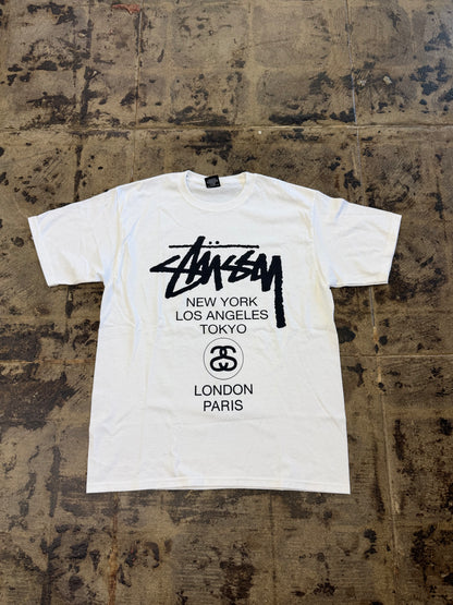 STUSSY WORLD TOUR WHITE TEE