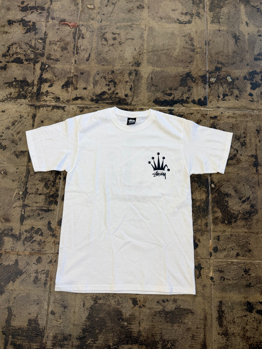 STUSSY WHITE CROWN TEE
