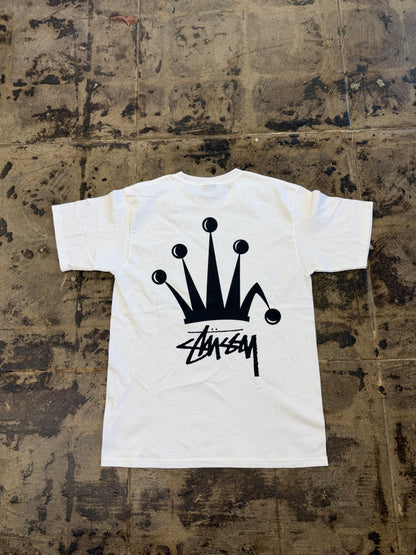 STUSSY WHITE CROWN TEE