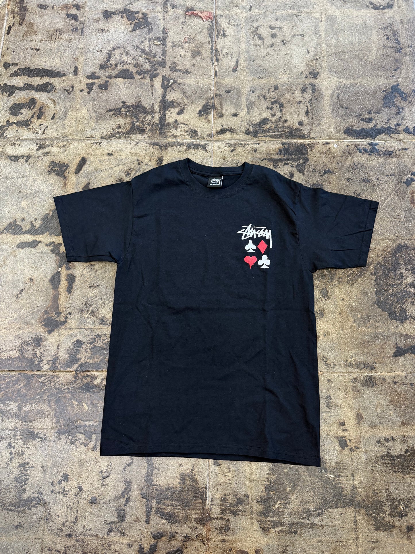 STUSSY FULL DECK BLACK TEE