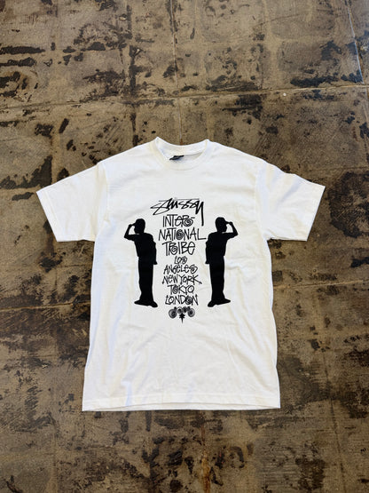 STUSSY INTERNATIONAL TRIBE WHITE TEE