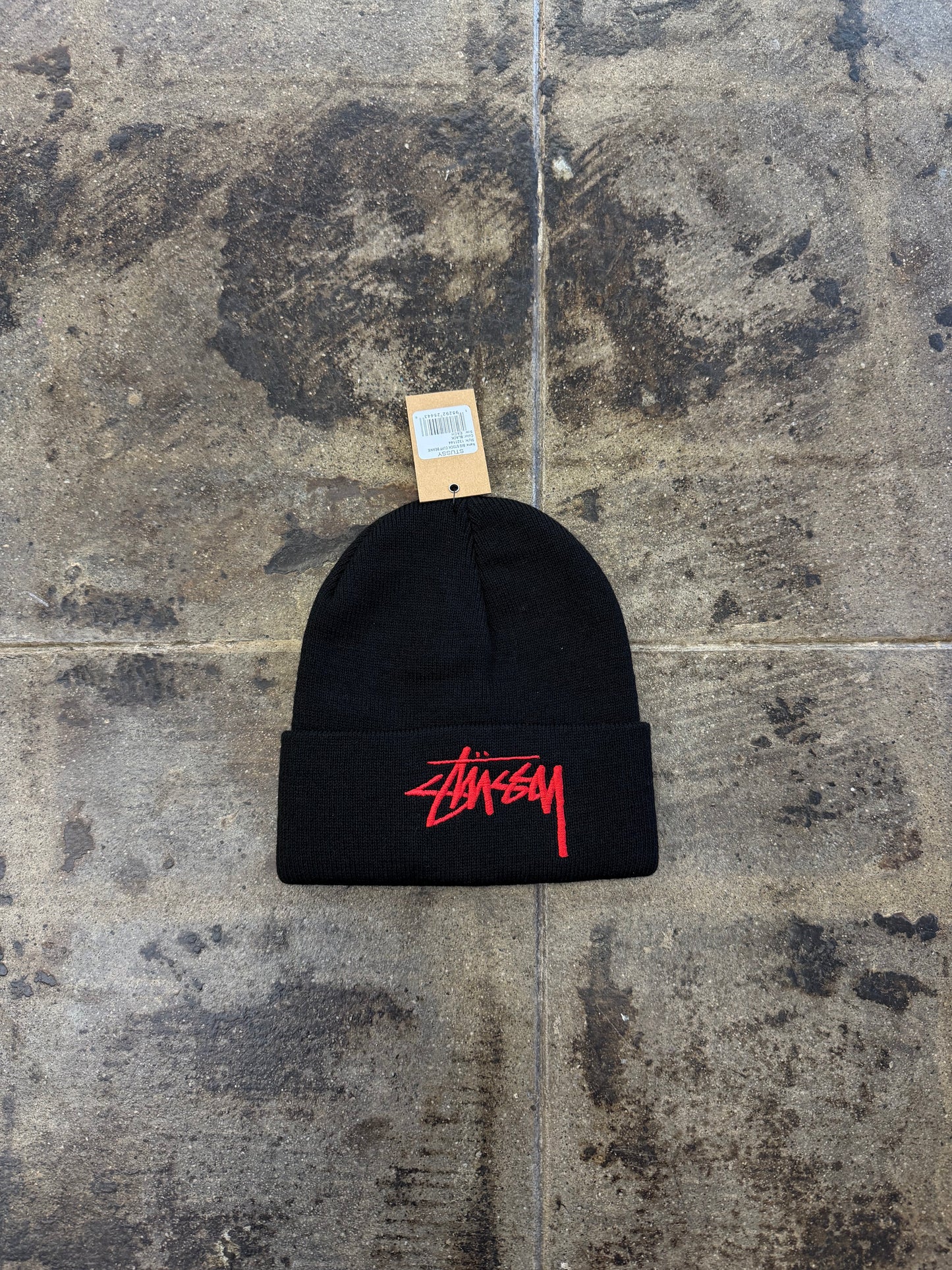 STUSSY BLACK BEANIE
