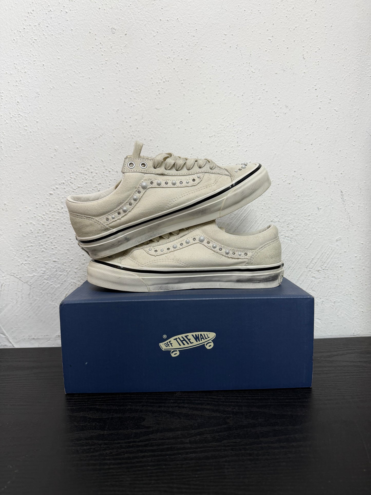 VANS OLD SKOOL PEARLIZED MARSHMALLOW (USED)