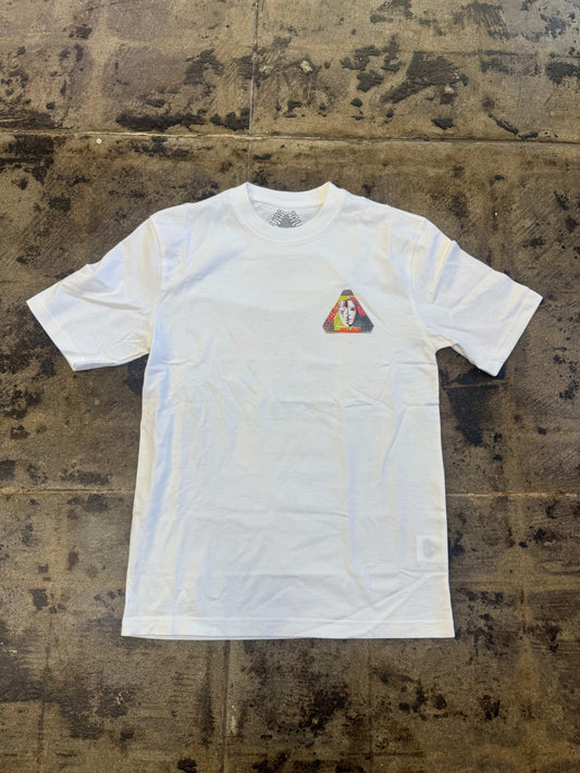 PALACE TRI BURY WHITE TEE