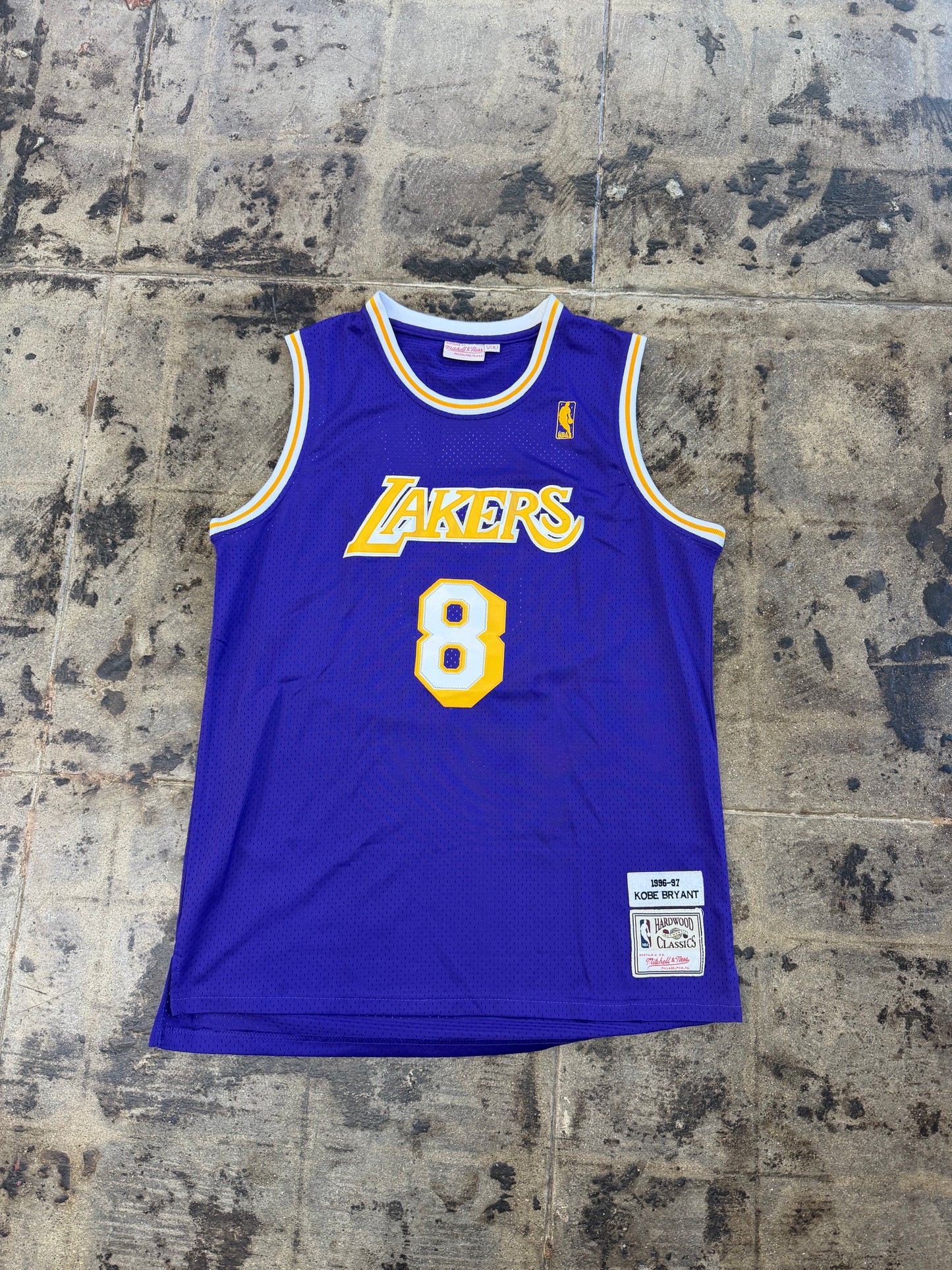 M&N 96-97 LAKERS #8 KOBE BRYANT PURPLE JERSEY