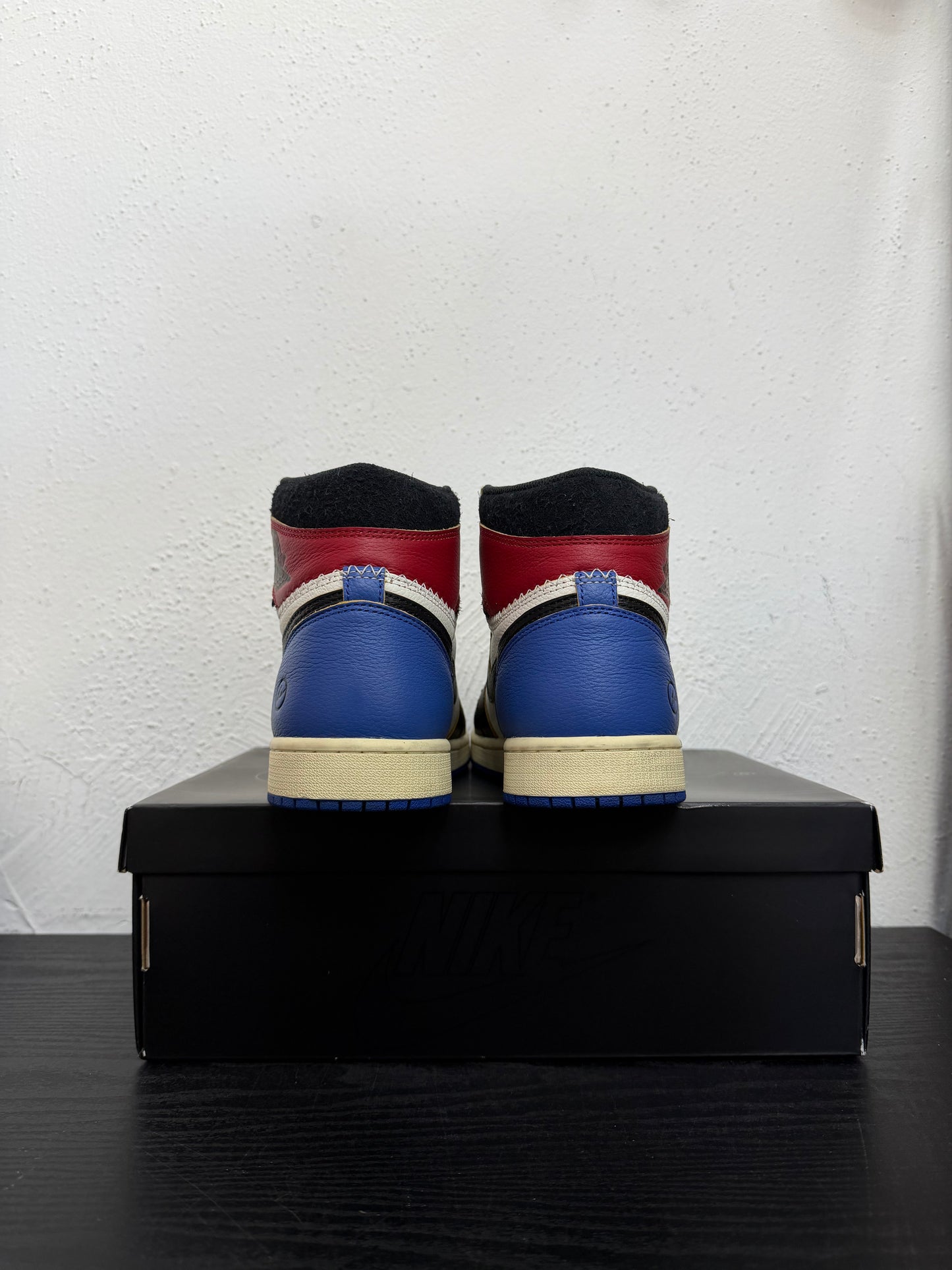 JORDAN 1 HIGH FRAGMENT x UNION VARSITY RED SPORT ROYAL (USED)