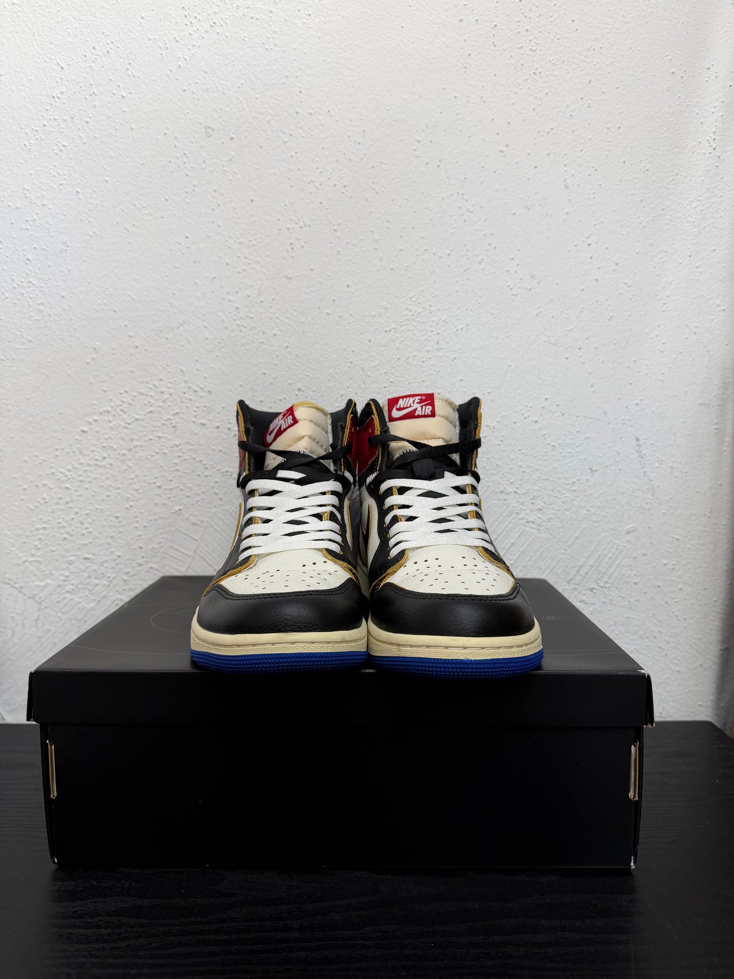 JORDAN 1 HIGH FRAGMENT x UNION VARSITY RED SPORT ROYAL (USED)