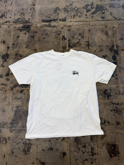 STUSSY BASIC SCRIPT NATURAL TEE