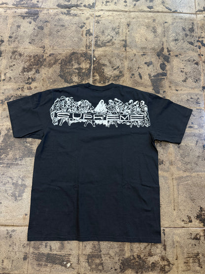 SUPREME BLACK SUPPER TEE (USED)