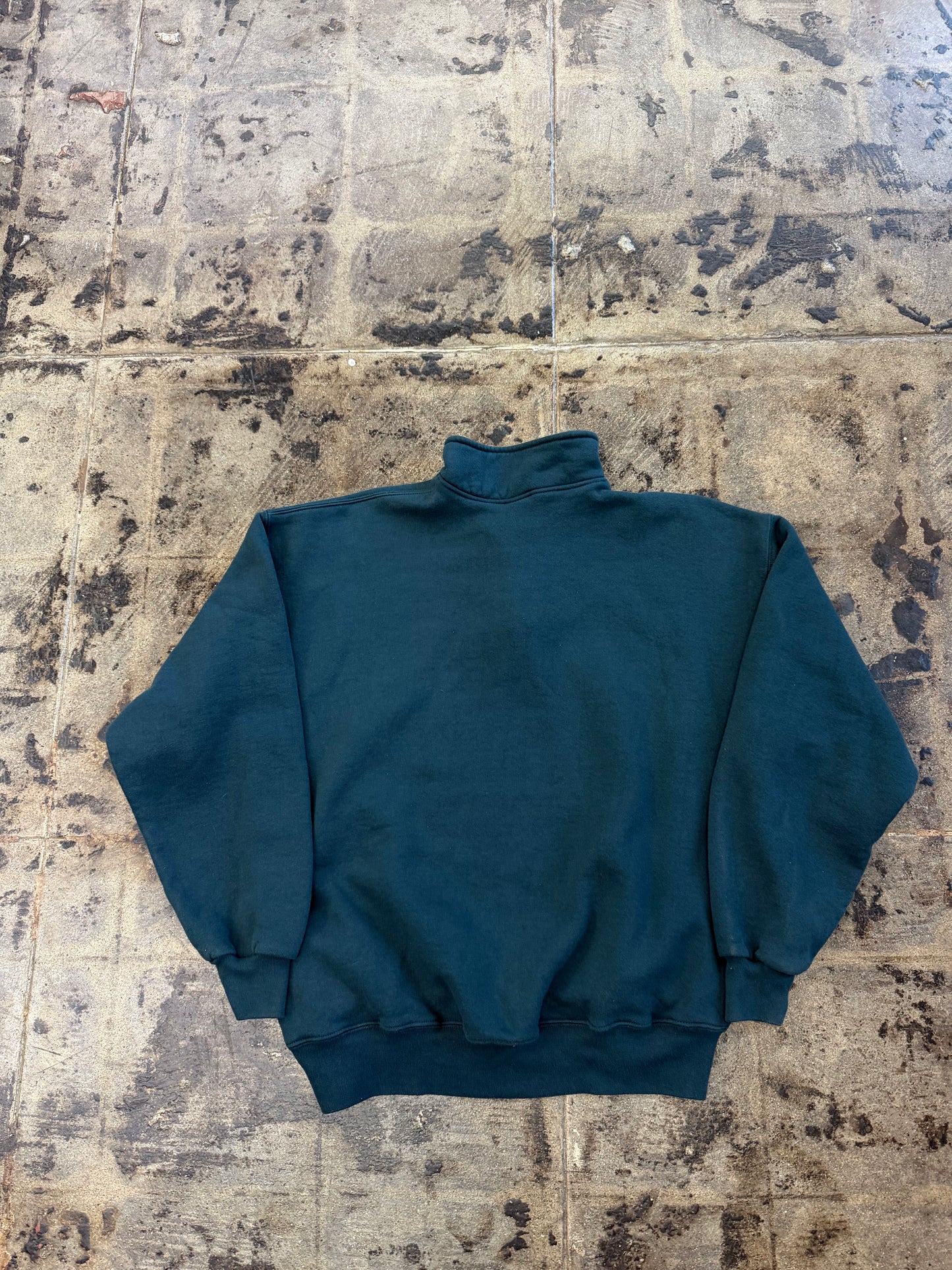 VINTAGE RUSSELL ATHLETIC GREEN QUATER ZIP