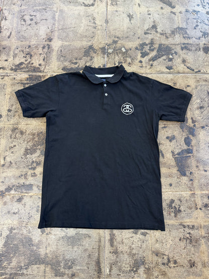 STUSSY BLACK POLO (USED)
