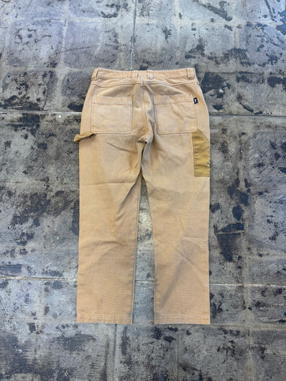 STUSSY BROWN DOUBLE KNEE CARPENTER JEANS