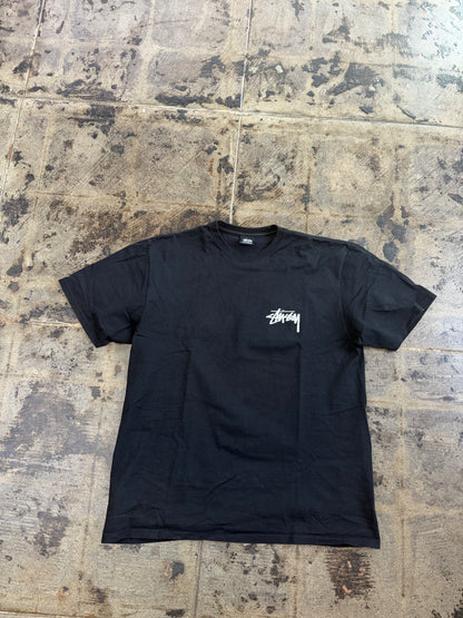 STUSSY COASTLINE BLACK TEE (USED)
