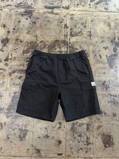 STUSSY RIPSTOP CARGO BLACK SHORTS