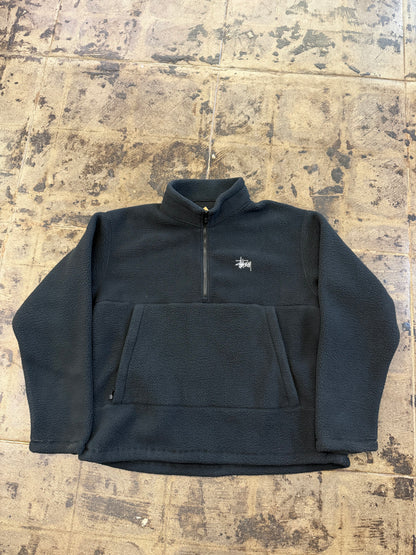 STUSSY HALF ZIP FLEECE JACKET