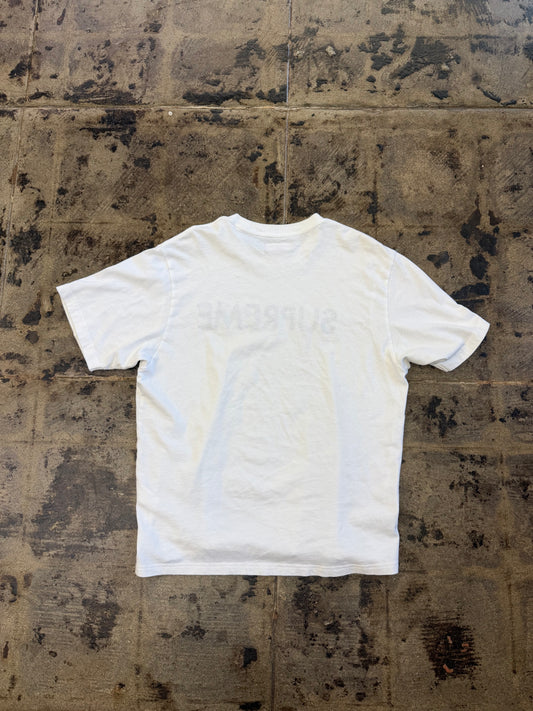 SUPREME CAPITAL WHITE TEE (USED)