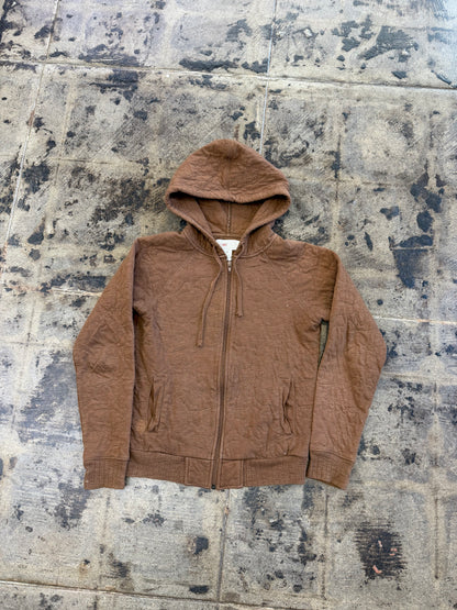 STUSSY GIRLS VNTG BROWN ZIP UP (USED)