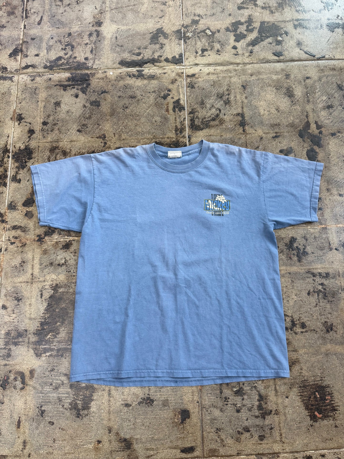 MICKEY SURFING VNTG BLUE TEE