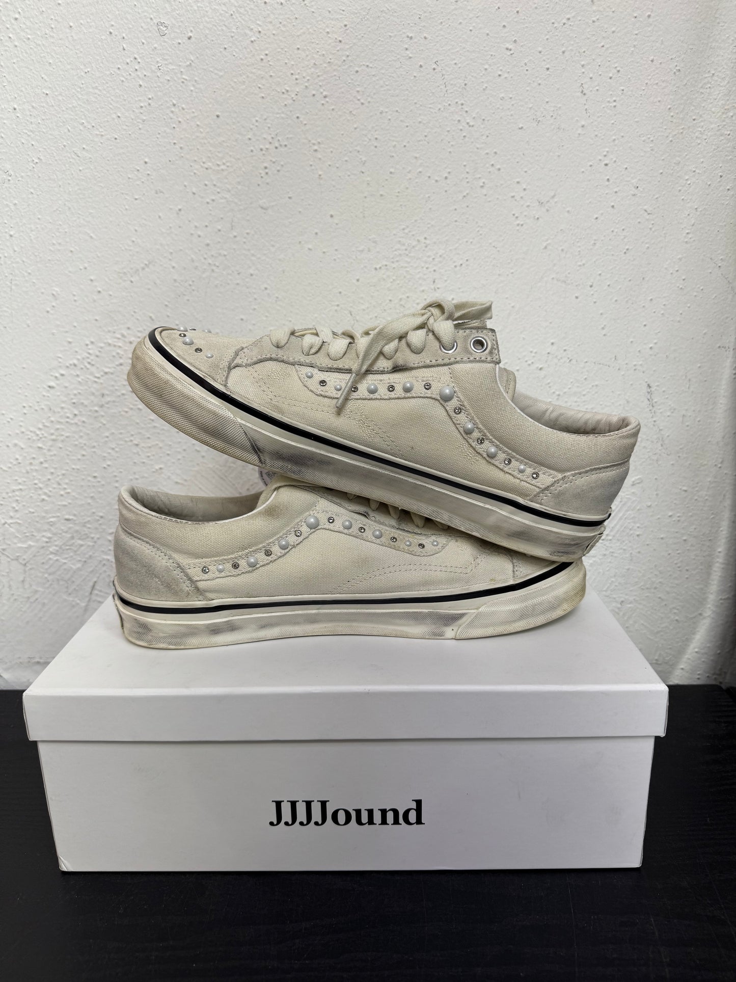 VANS OLD SKOOL PEARLIZED MARSHMALLOW (USED)