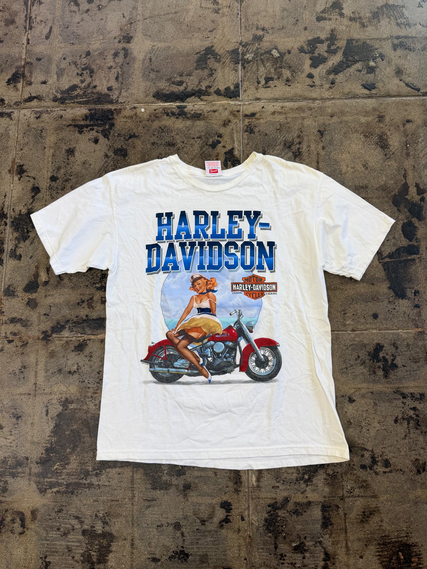 HARLEY DAVIDSON BIKER GIRL MOTORCYCLE TEE