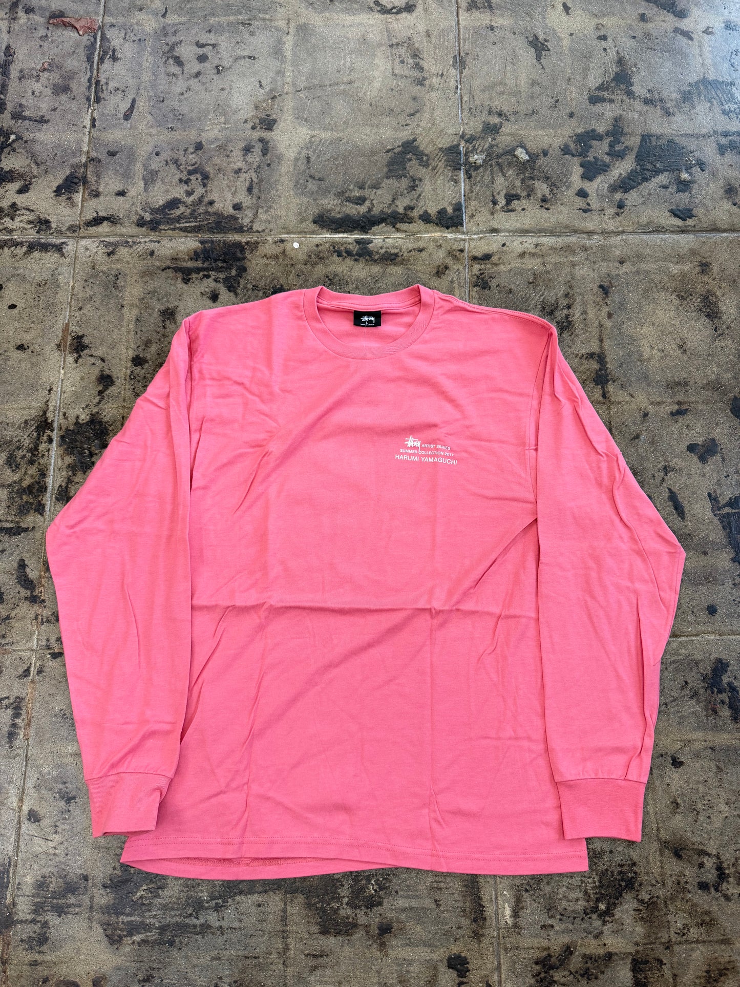 STUSSY HARUMI YAMAGUCHI PINK L/S TEE