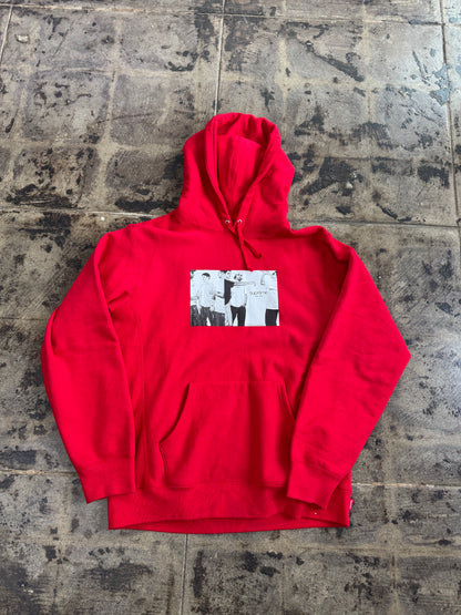 SUPREME CLASSIC AD RED HOODIE (USED)