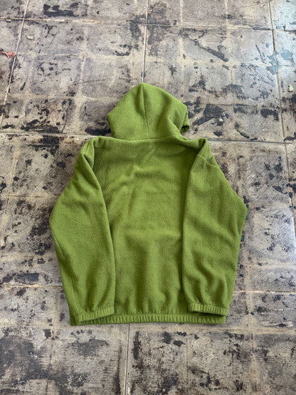 STUSSY POLAR GREEN DLEECE SHERPA HOODIE (USED)