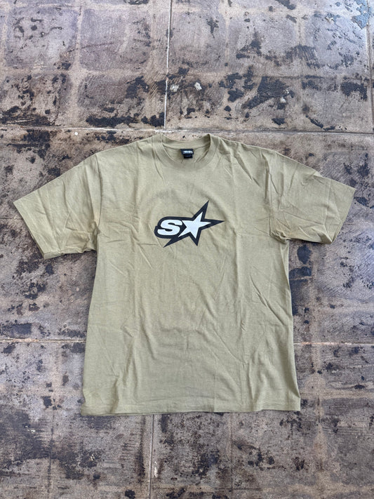 STUSSY SPEEDYWAY ARMY TEE (USED)