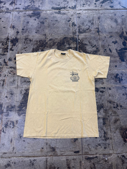 STUSSY ONE WORLD YELLOW TEE (USED)