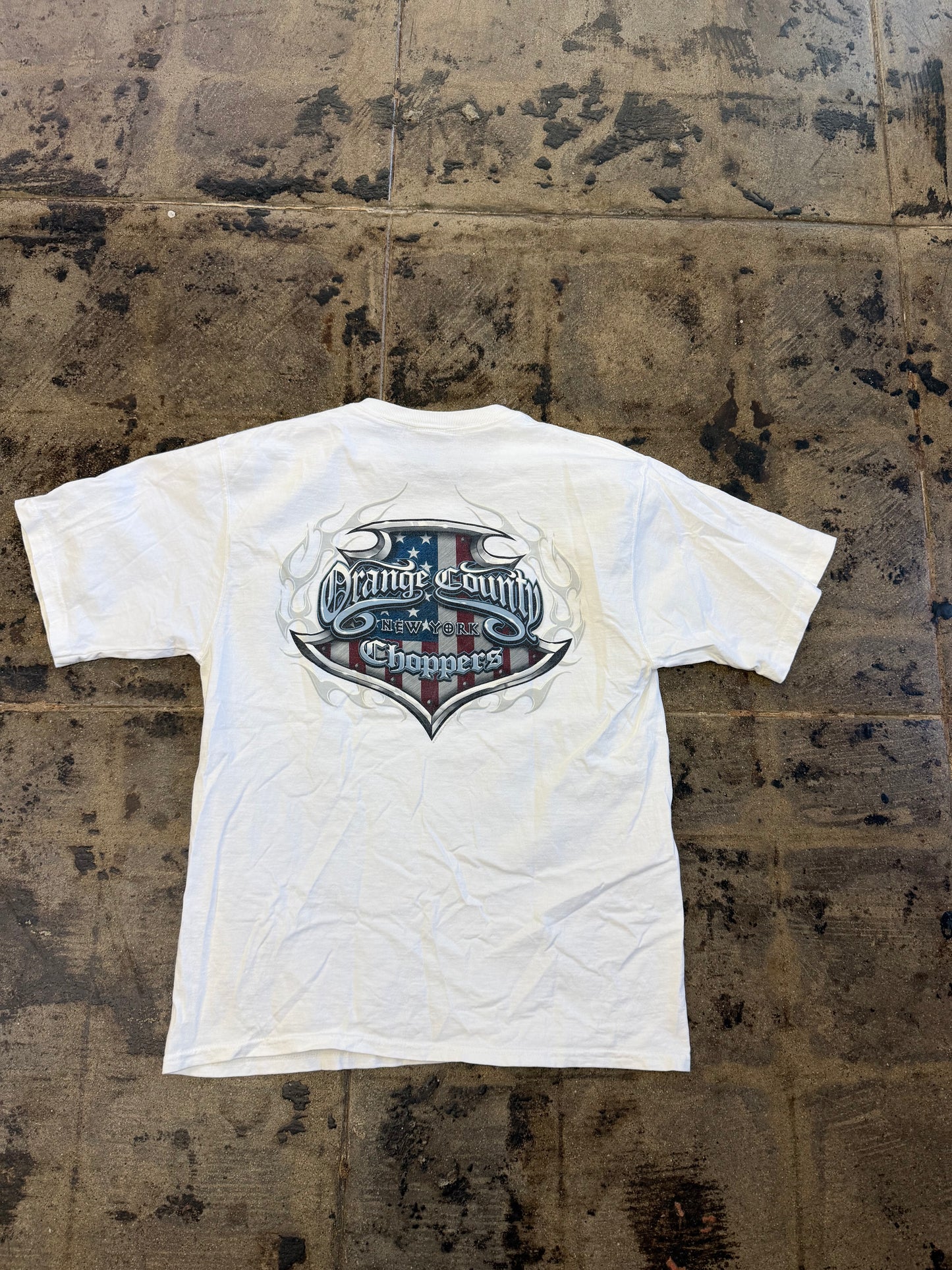 ORANGE COUNTY CHOPPERS WHT/BLUE TEE