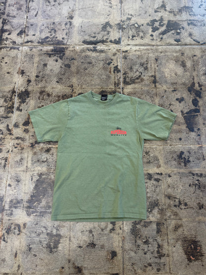STUSSY OLIVE GREEN SUPERIOR QUALITY TEE (USED)