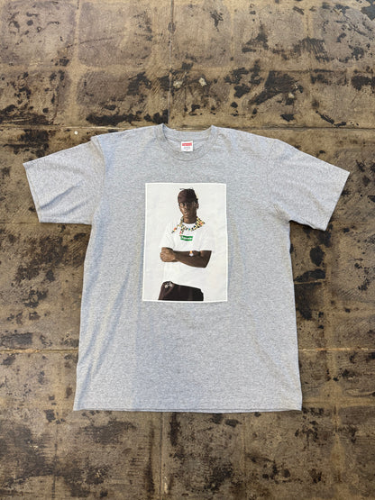 SUPREME TYLER THE CREATOR GREY TEE (USED)