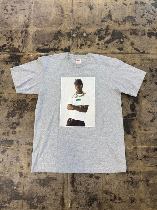 SUPREME TYLER THE CREATOR GREY TEE (USED)