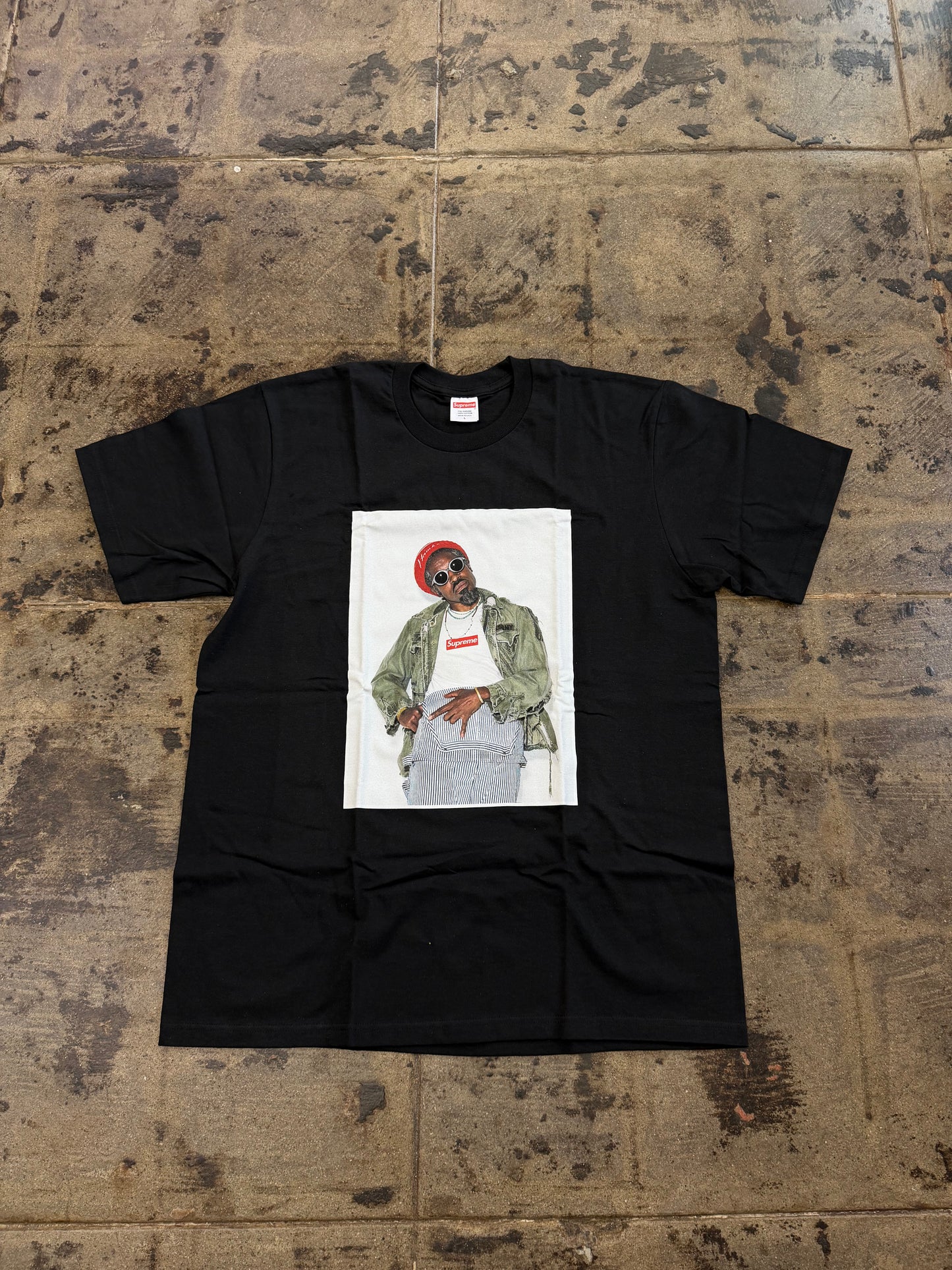 SUPREME ANDRE 3000 BLACK TEE